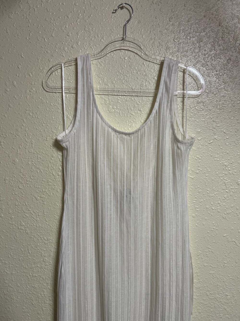 Princess Polly White Ribbed Maxi Dress Size 12